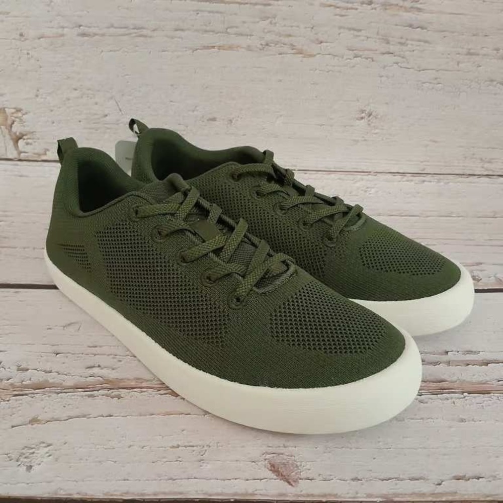 George Knit Sneaker Mens 13 Olive Green Light Breathable Lace Up Casual Shoe